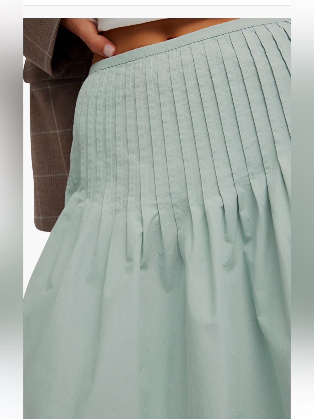 Free People Peyton Pintuck Midi Skirt, Size 10, NWOT - Picture 3 of 11